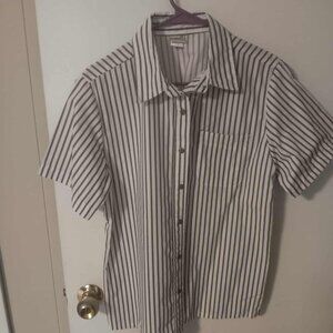 woman's cream and olive blouse  Boca bay size Medium